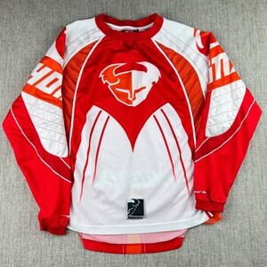 Thor MX Motocross Jersey Mens Small‎ Red White Racing LS Shirt Streetwear Y2K